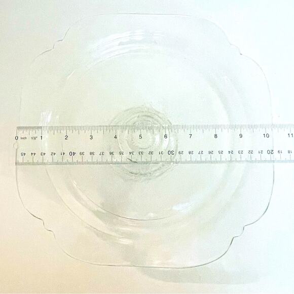 Vintage Federal Depression Glass Madrid Pedestal Cake Stand Plate Pie - Picture 13 of 13